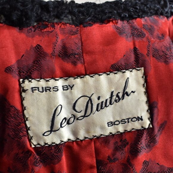 Vintage Furs By Leo Diutsh Black Coat - Picture 10 of 13